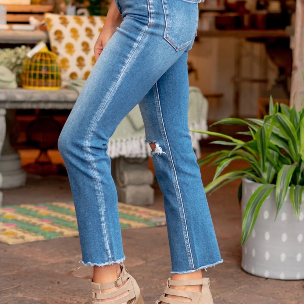 VERVET By Flying Monkey Mid Rise Carlene Straight Jeans - Picture 3 of 11
